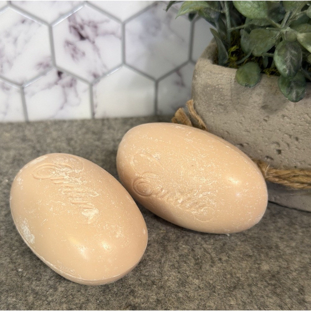 2X Vtg EMLIN FRENCH MILLED BATH & HAND BAR SOAP PARIS